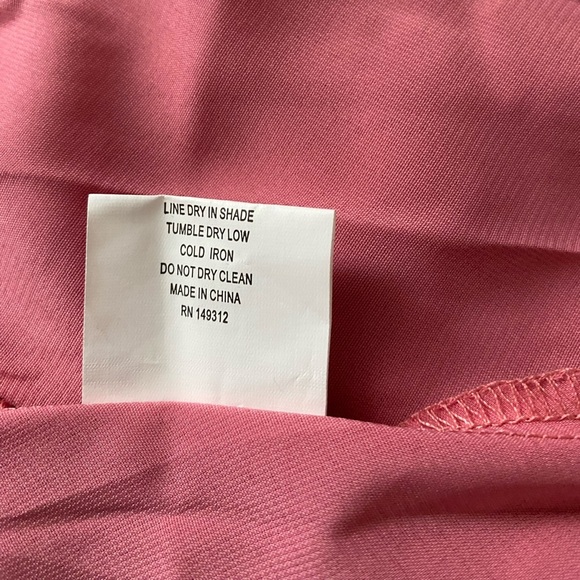 SAINTS+SECRETS Coral Off-Shoulder Babydoll Ruffle Tiered Tie-back Mini Dress M - Picture 10 of 10